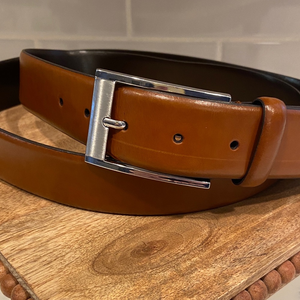 Anderson’s Reversible Leather Belt Made in Italy Size 44 Brown Designer